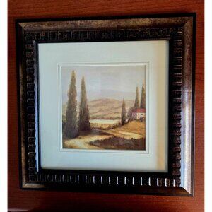 Mark St John Art Print Framed & Signed Tuscany, Italy Landscape, 14 X 14 Ornate